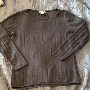 Liz Claiborne Charcoal Crew Neck Sweater